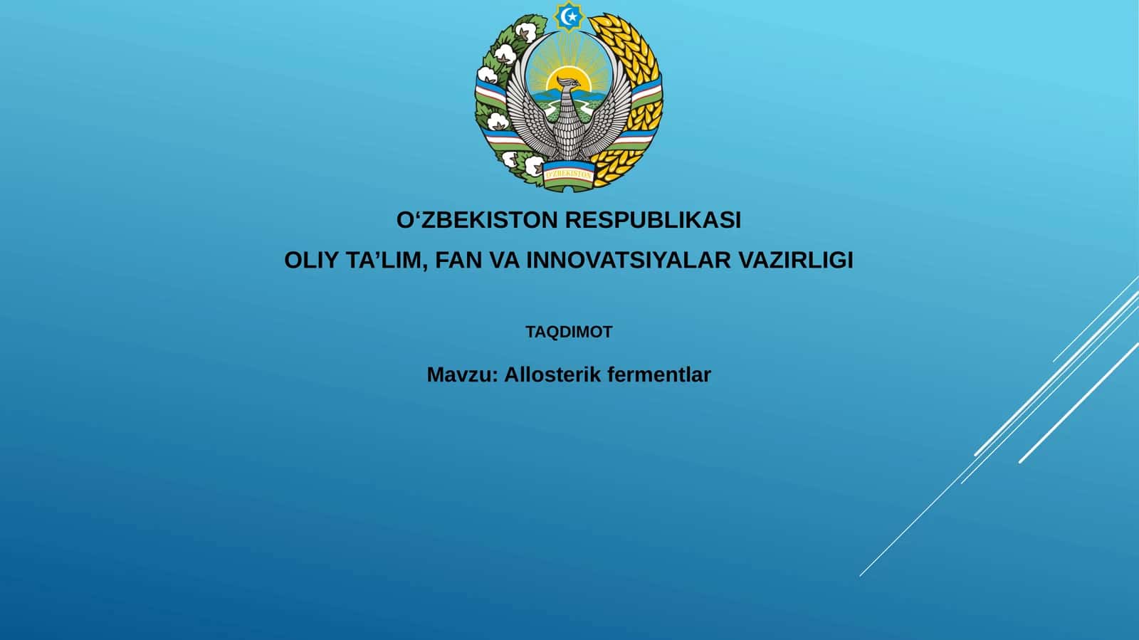 Allosterik fermentlar 1