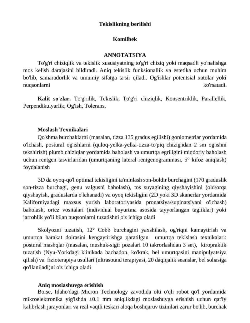 Tekislikning berilishi 1