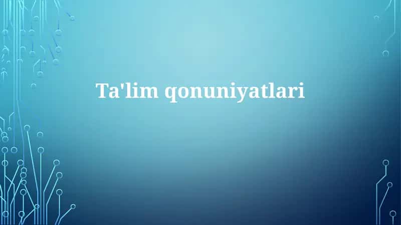 Ta'limqonuniyatlari 1