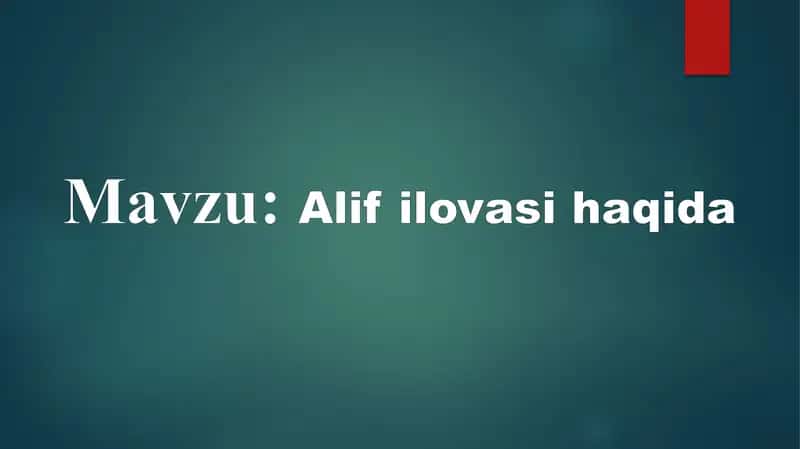 Alif ilovasi 1
