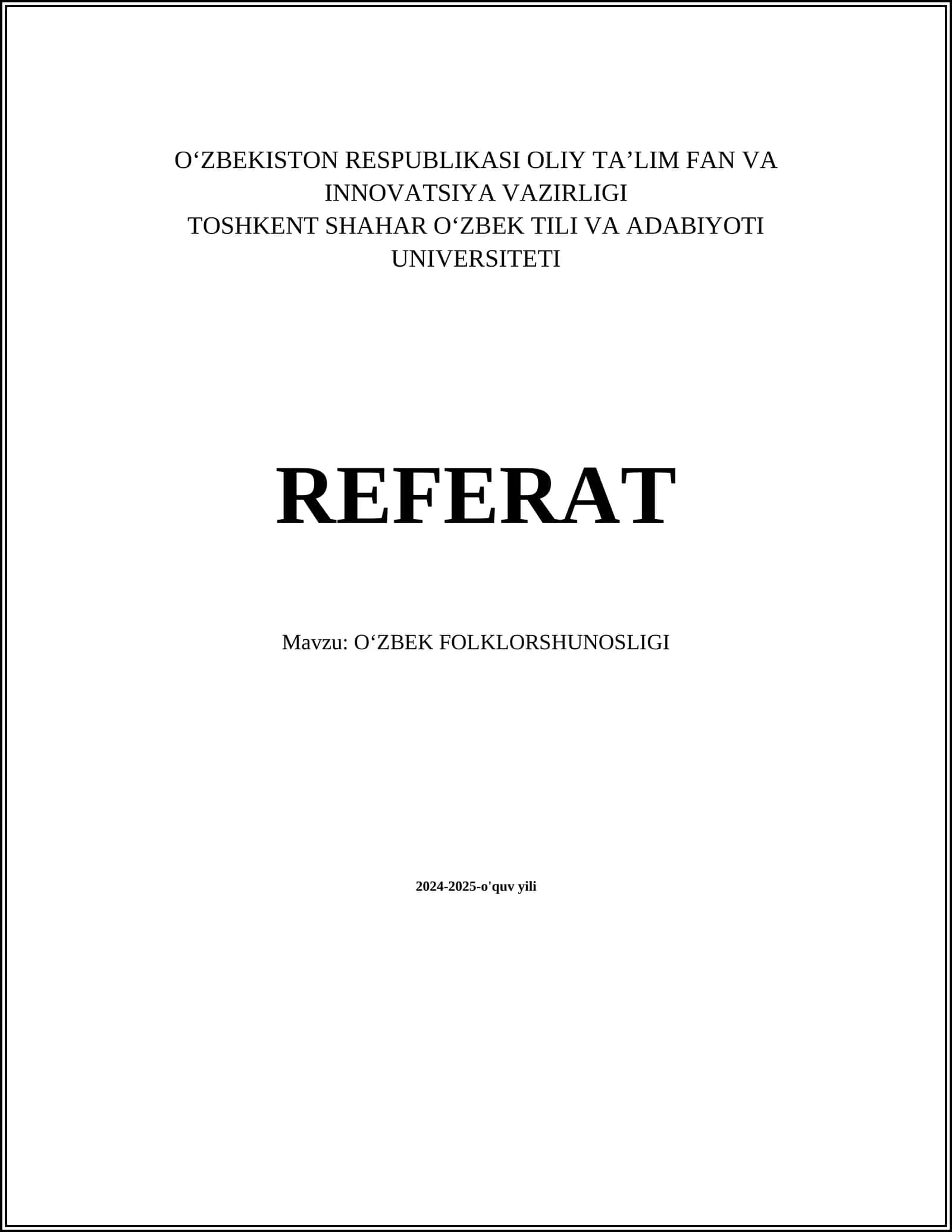 Oʻzbek xalq ertaklari 1