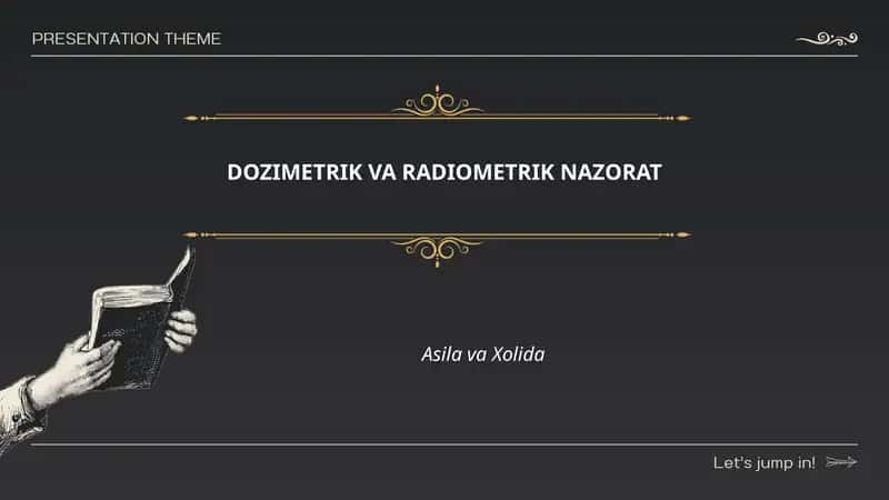 Dozimetrik va Radiometrik Nazorat 1
