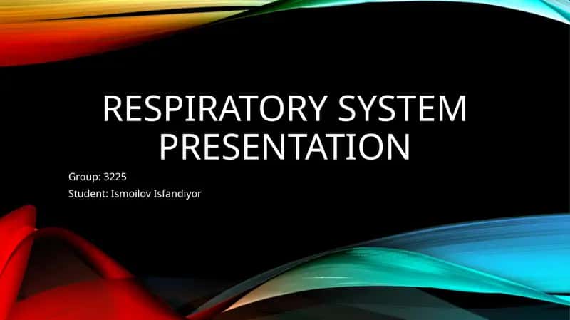 Respiratory System Presentation 1