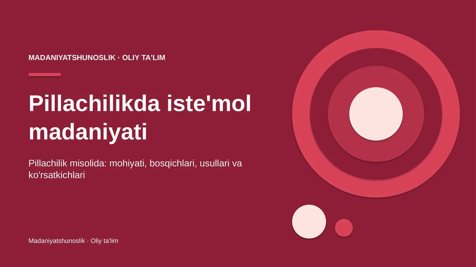 Pillachilikda iste'mol madaniyati 1