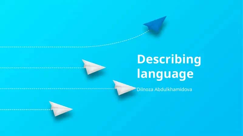 Describing language 1