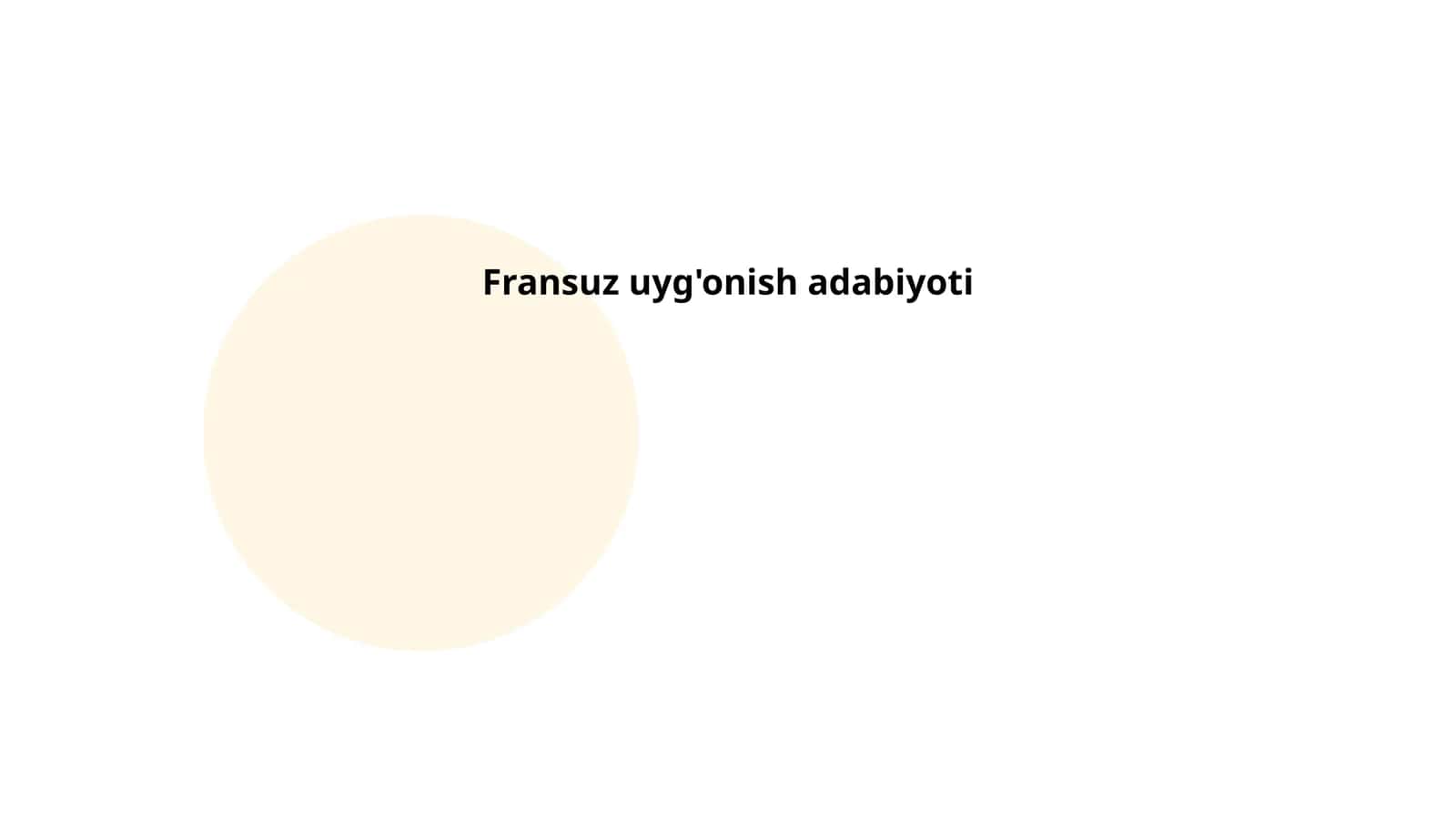 Fransuz uyg'onish adabiyoti 1