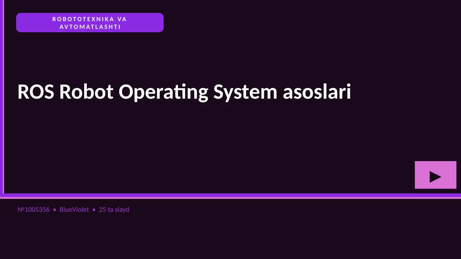 ROS Robot Operating System asoslari 1