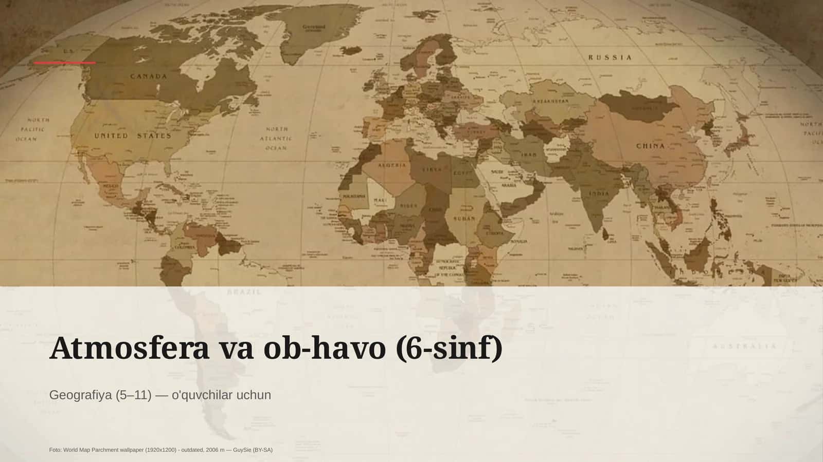 Atmosfera va ob-havo (6-sinf) 1