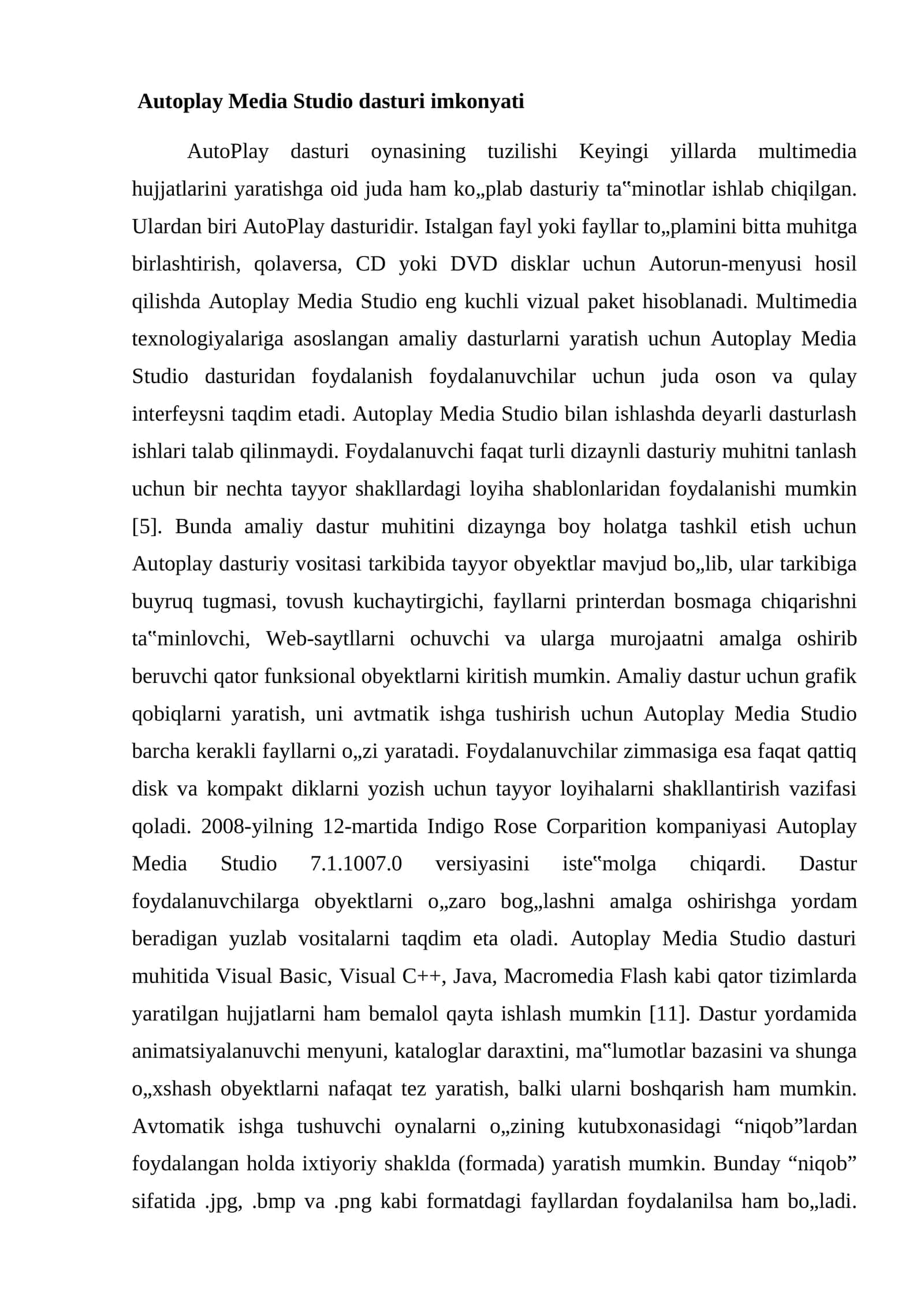 Autoplay Media Studio dasturi imkonyati 1