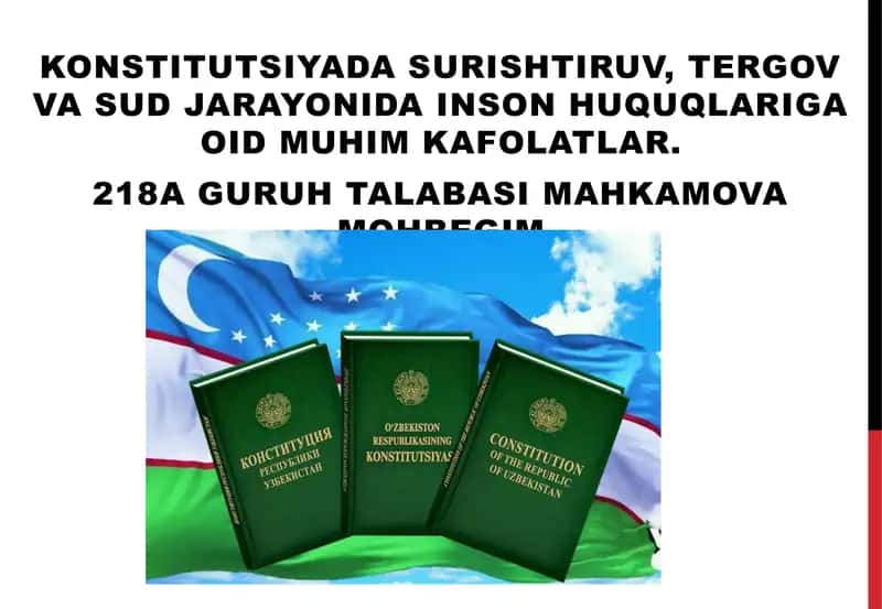 O‘zbekiston Respublikasi Konstitutsiyasining yangi tahriri 2023 1