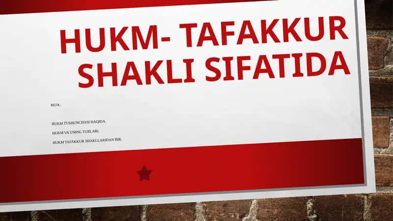 Hukm va uning turlari 1