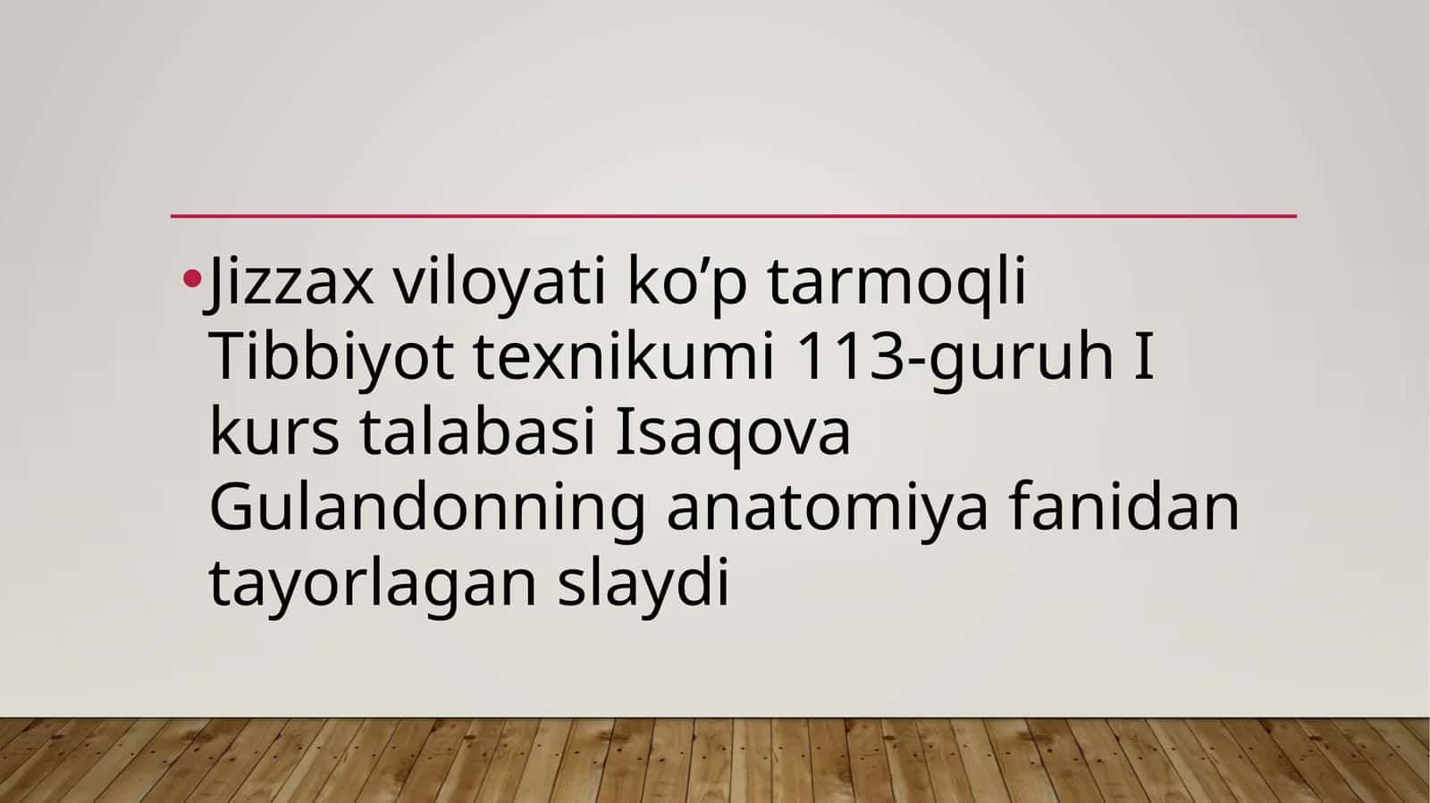 Isaqova Gulandon anatomiyasi 1