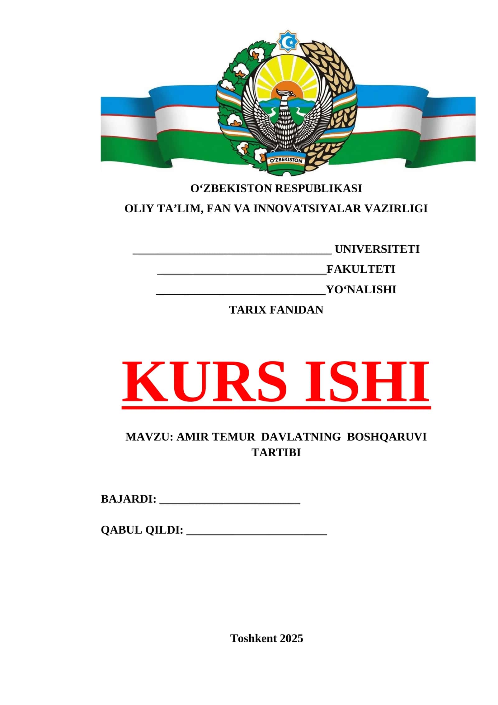 Amir Temur  davlatning  boshqaruvi tartibi 1