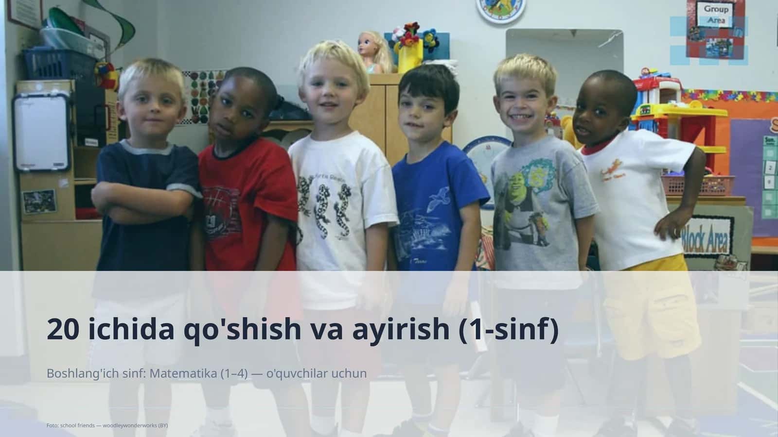 20 ichida qo'shish va ayirish (1-sinf) 1