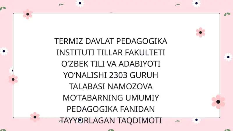 TALABA NAMOZOVA 1