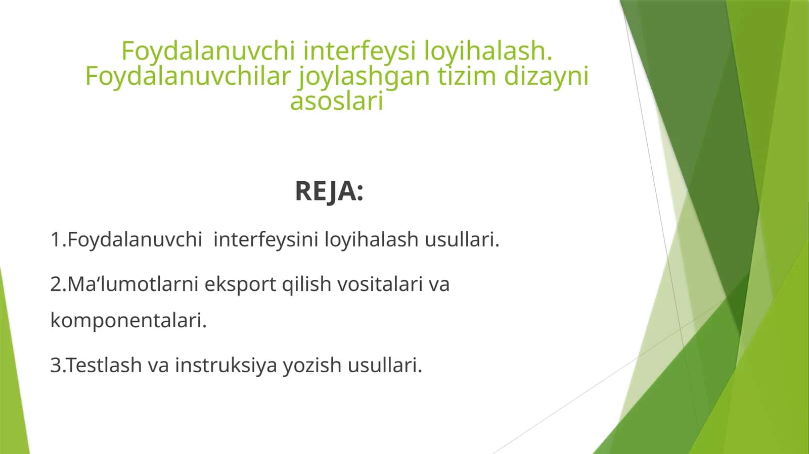 Foydаlanuvchi interfeysini loyihalash 1