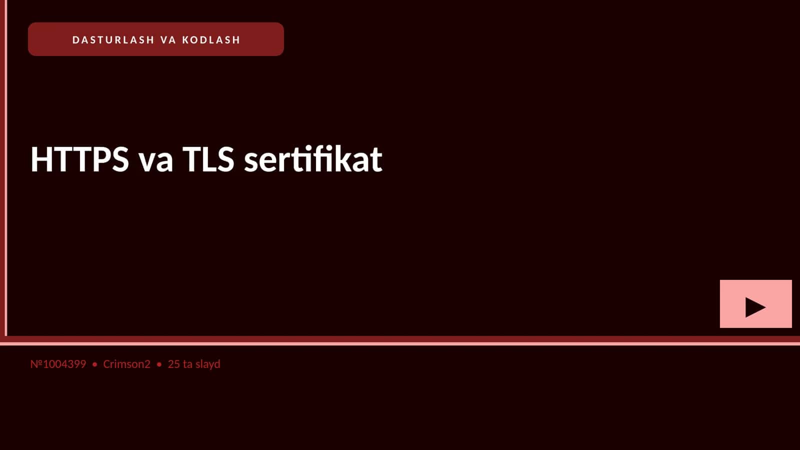 HTTPS va TLS sertifikat 1