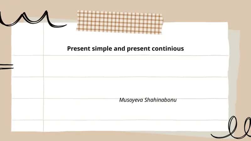 Present simple and present continious 1
