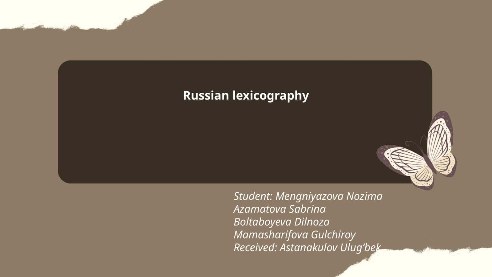Russian lexicography 1