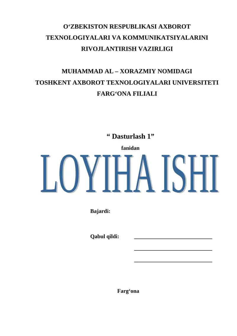 Massivlarni tashkil etish 1