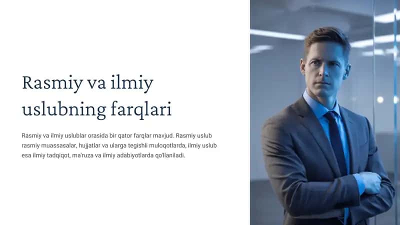 Rasmiy va ilmiy uslubning farqlari 1