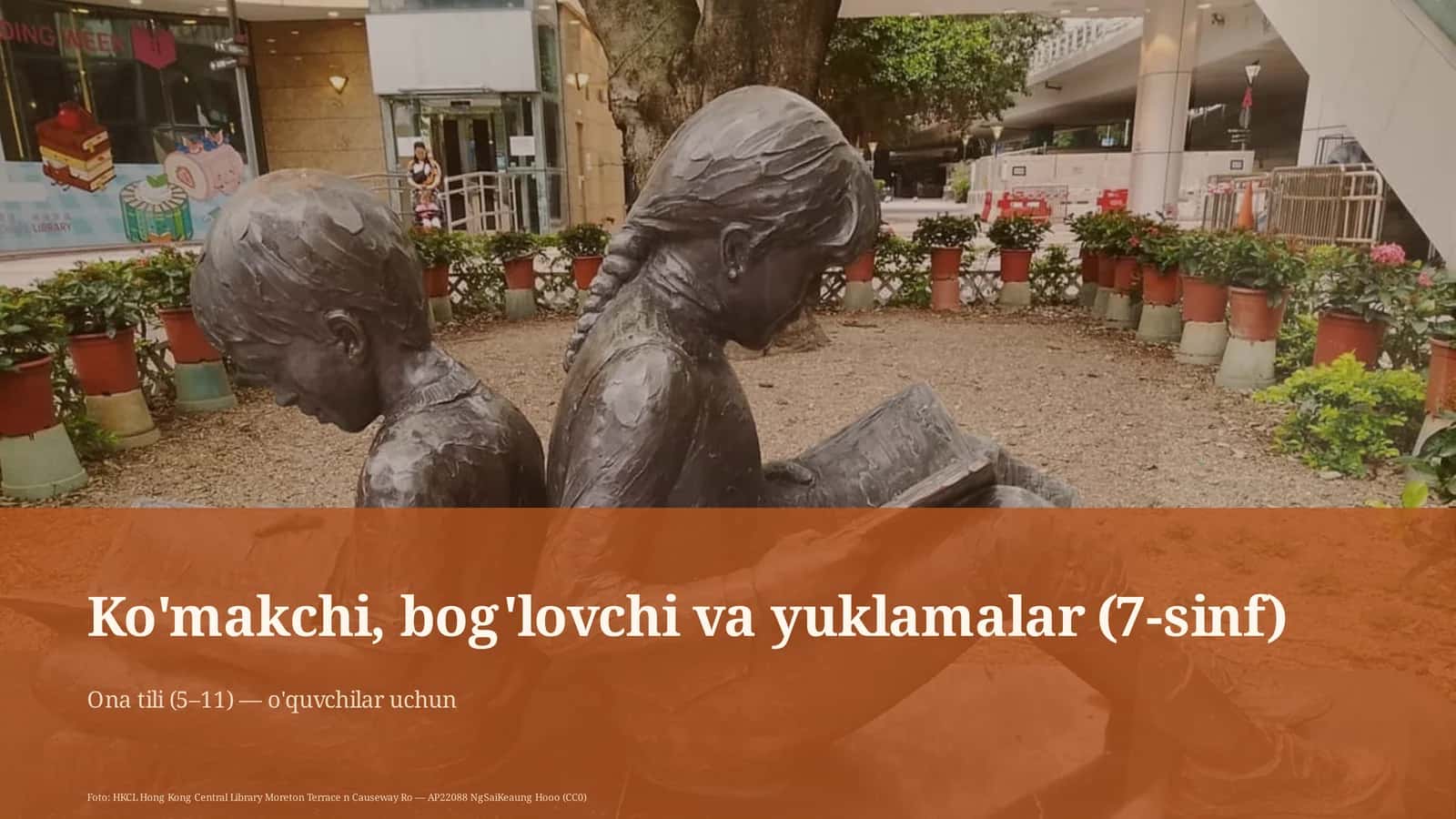 Ko'makchi, bog'lovchi va yuklamalar (7-sinf) 1