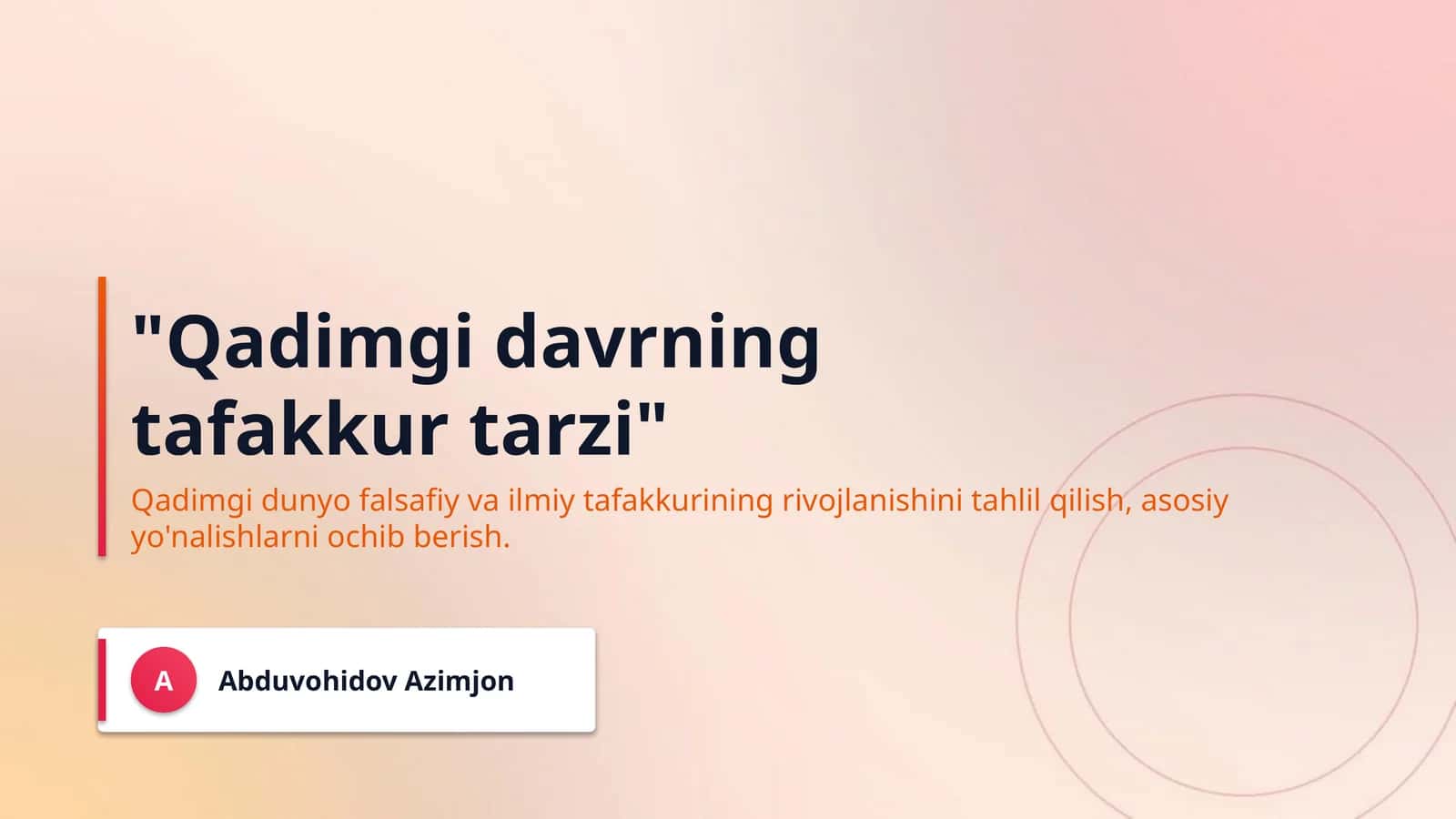 "Qadimgi davrning 1