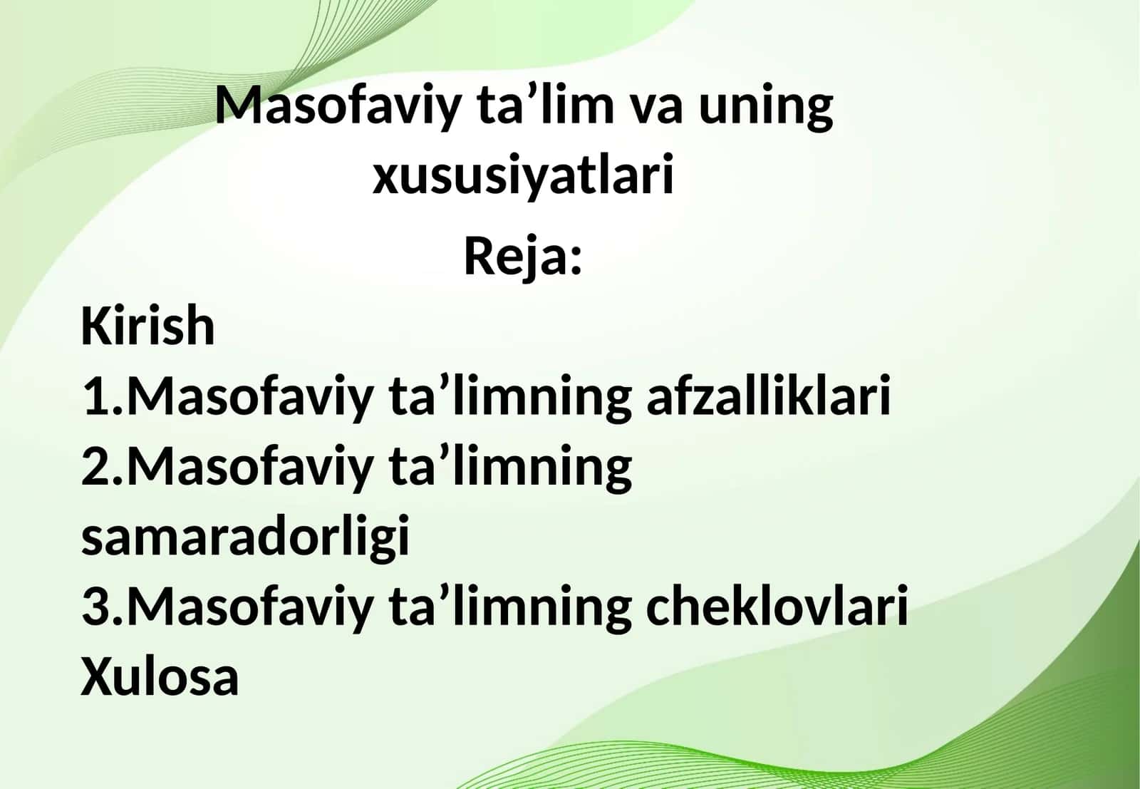 Masofaviy ta’lim va uning xususiyatlari 1