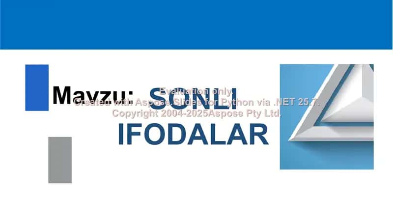 Sonli ifodalar 1