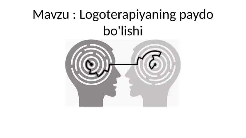 Logoterapiyaning paydo bo'lishi 1