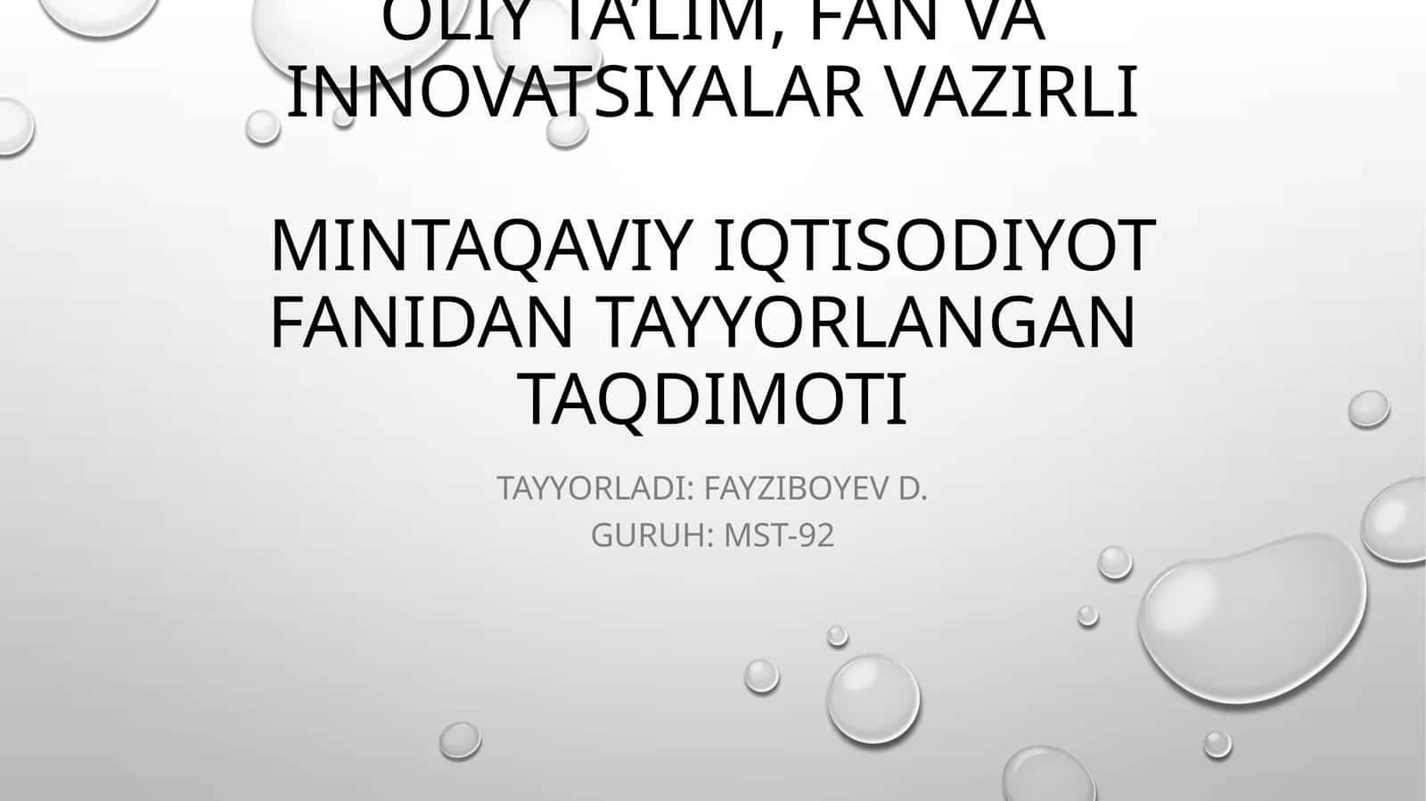 Mintaqalar moliyasining mohiyati 1