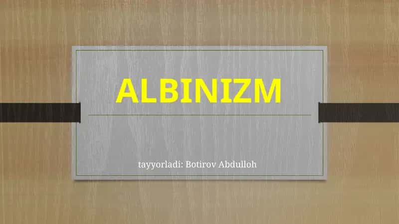 ALBINIZM 1