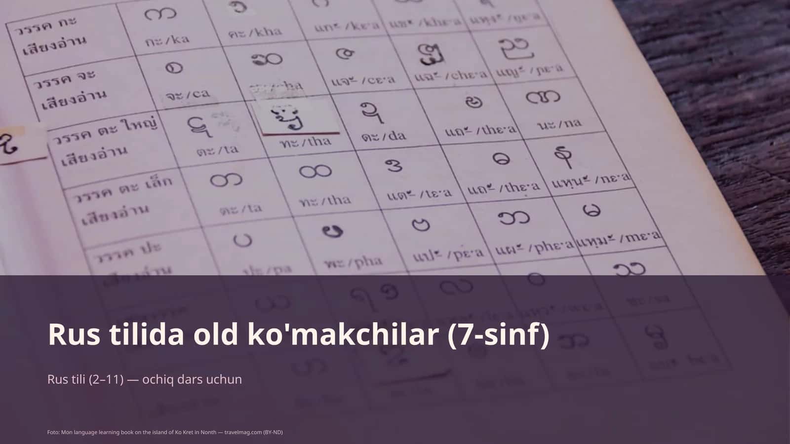 Rus tilida old ko'makchilar (7-sinf) 1