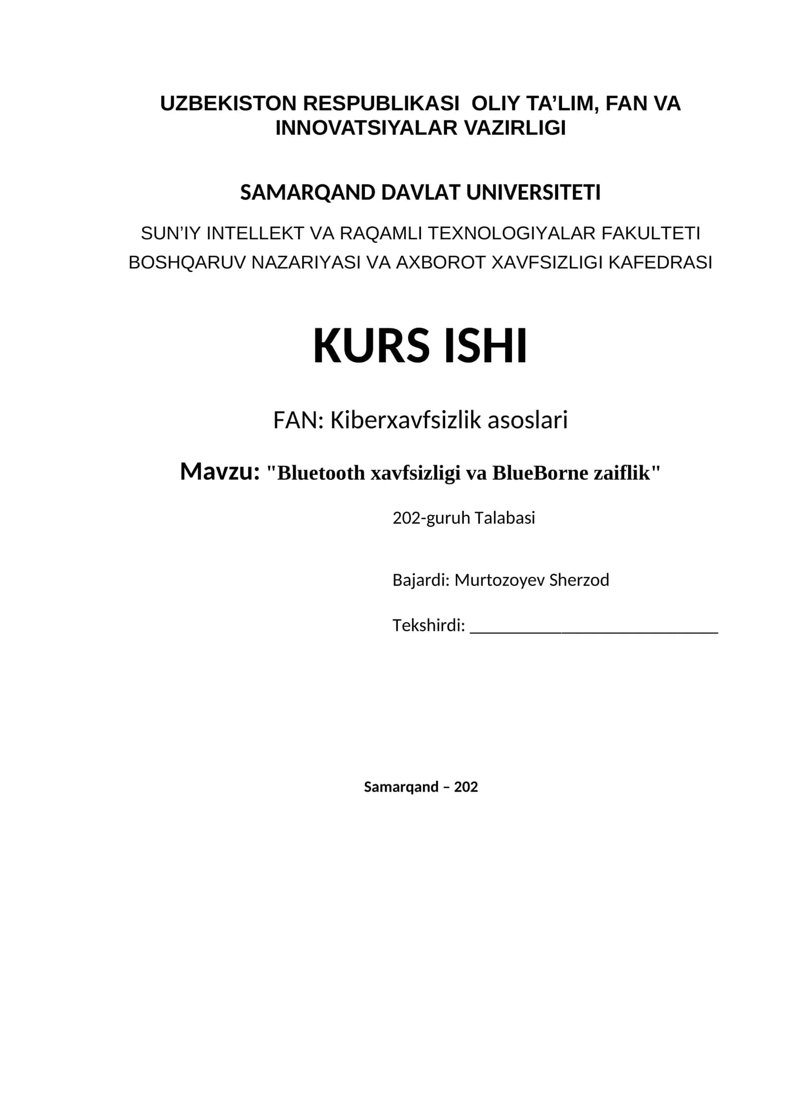 "Bluetooth xavfsizligi va BlueBorne zaiflik" 1