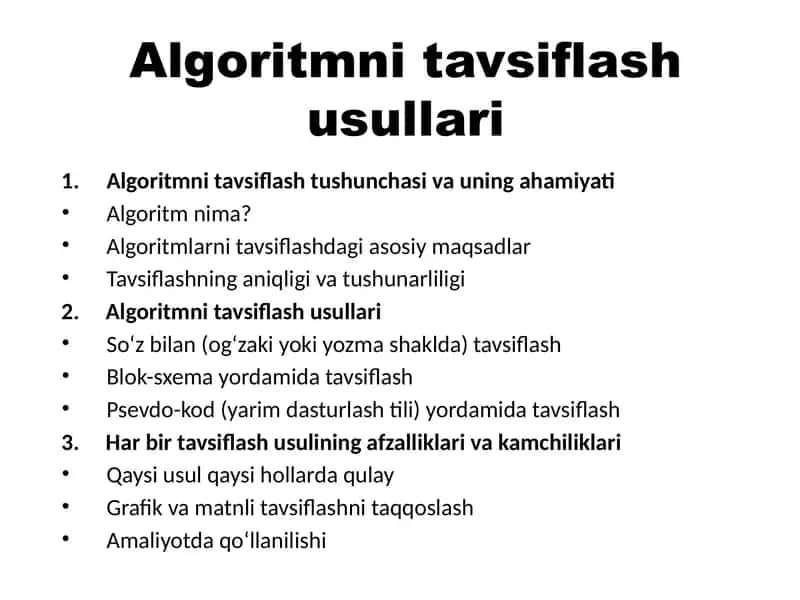 Algoritmlar 1