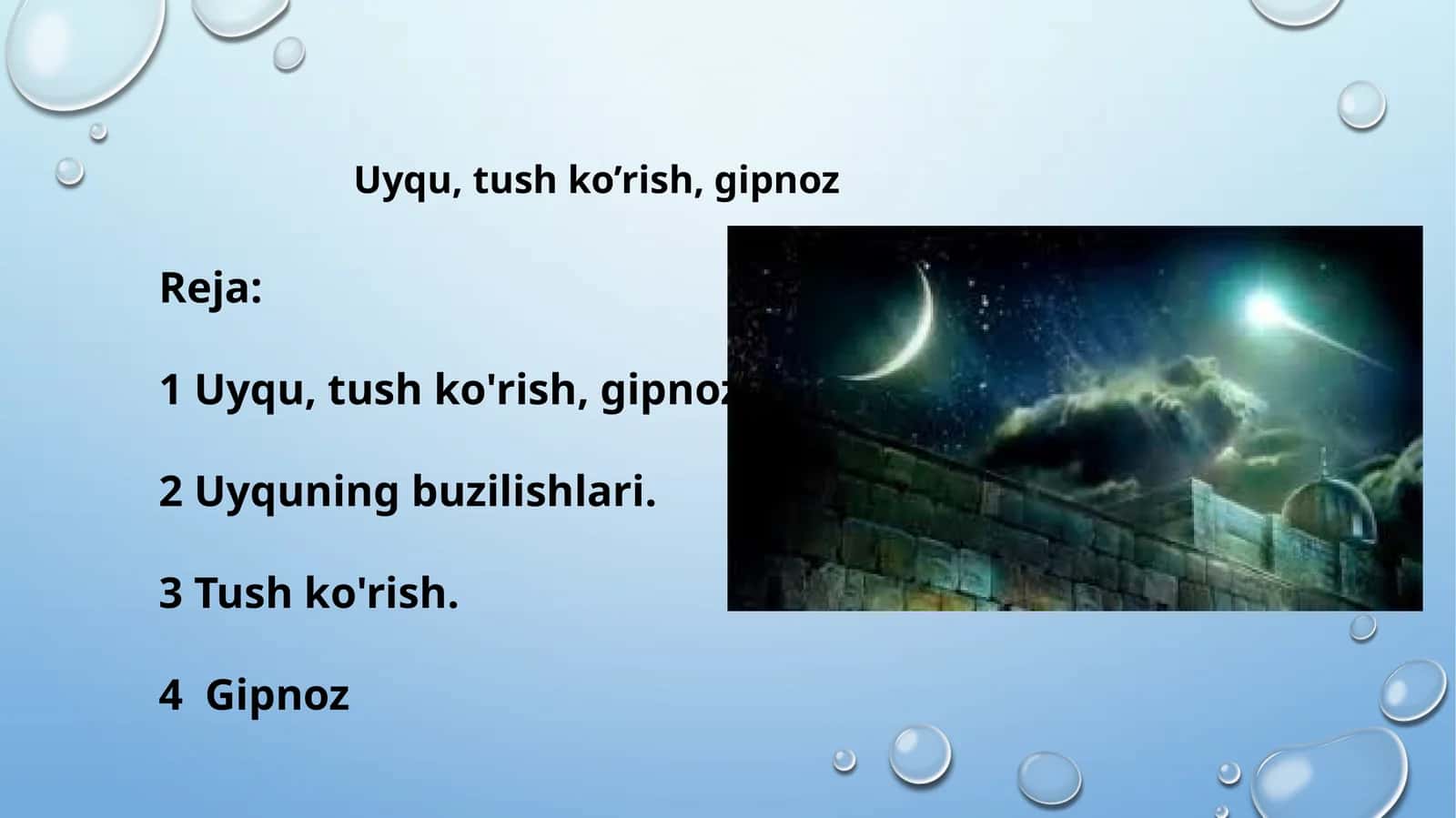 Uyqu, tushko’rish,gipnoz 1