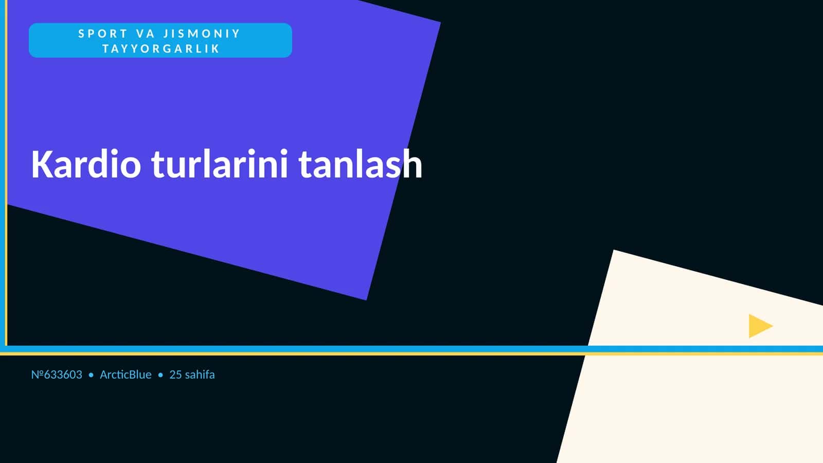 Kardio turlarini tanlash 1