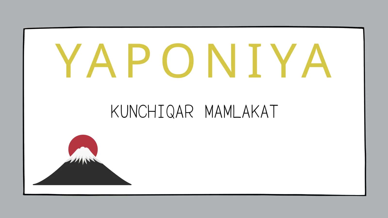 yaponiya KUNCHIQAR MAMLAKAT 1