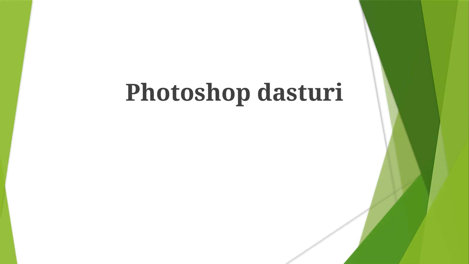 Рhotoshoрdasturi 1