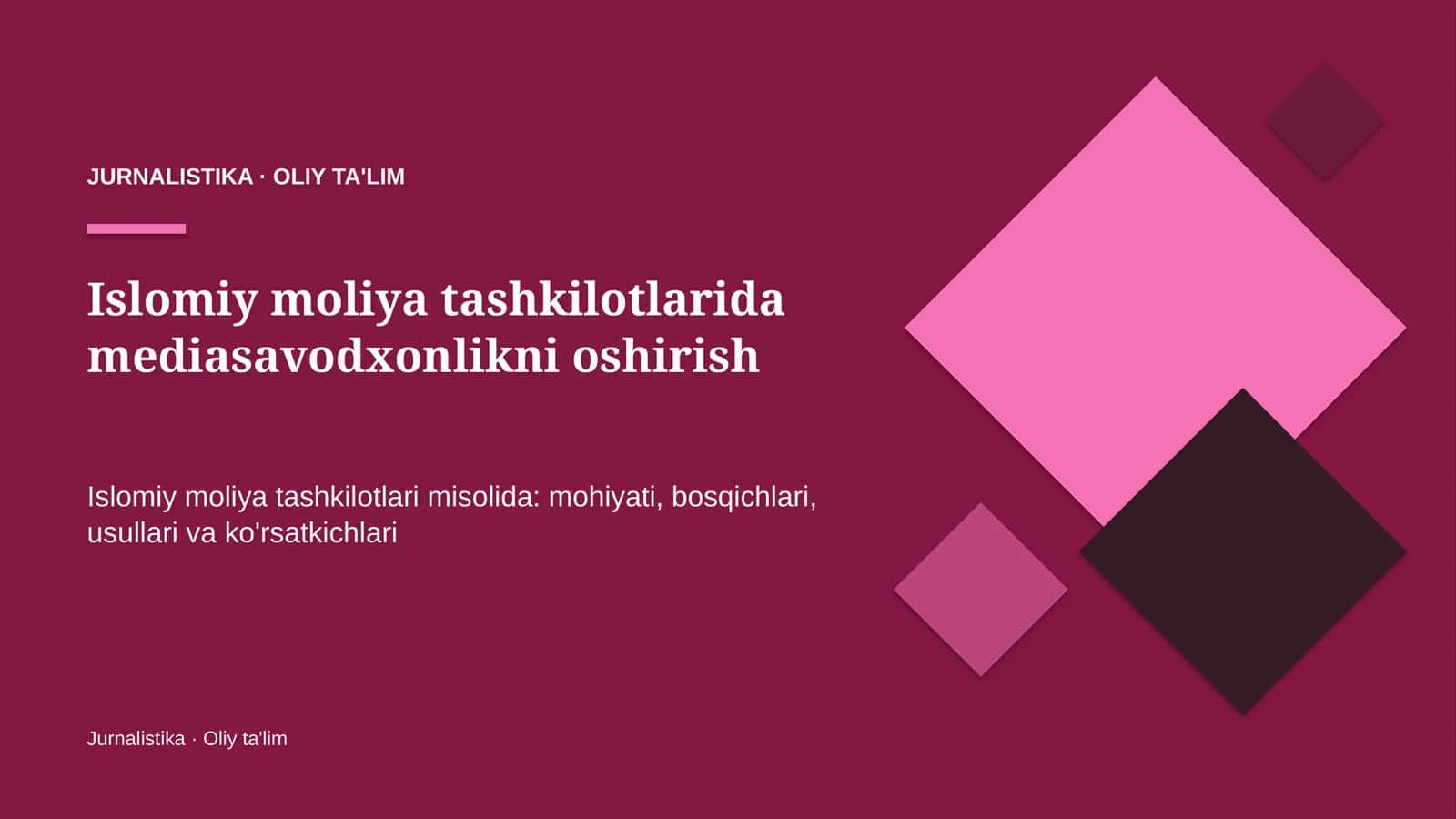 Islomiy moliya tashkilotlarida mediasavodxonlikni oshirish 1