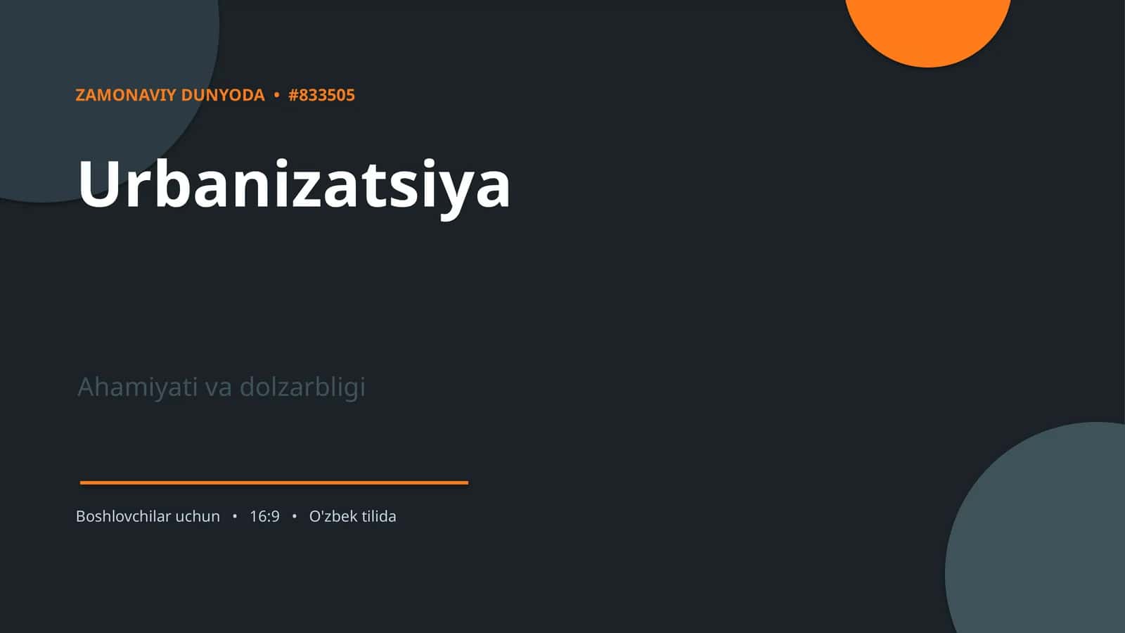ZAMONAVIY DUNYODA 1