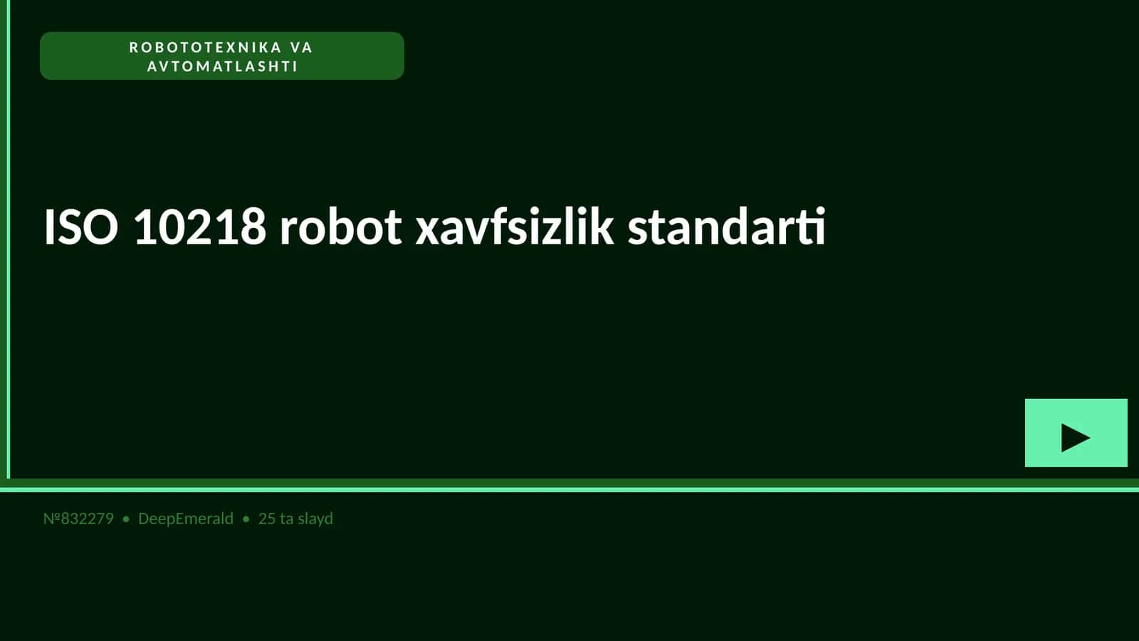 ROBOTOTEXNIKA VA AVTOMATLASHTI 1