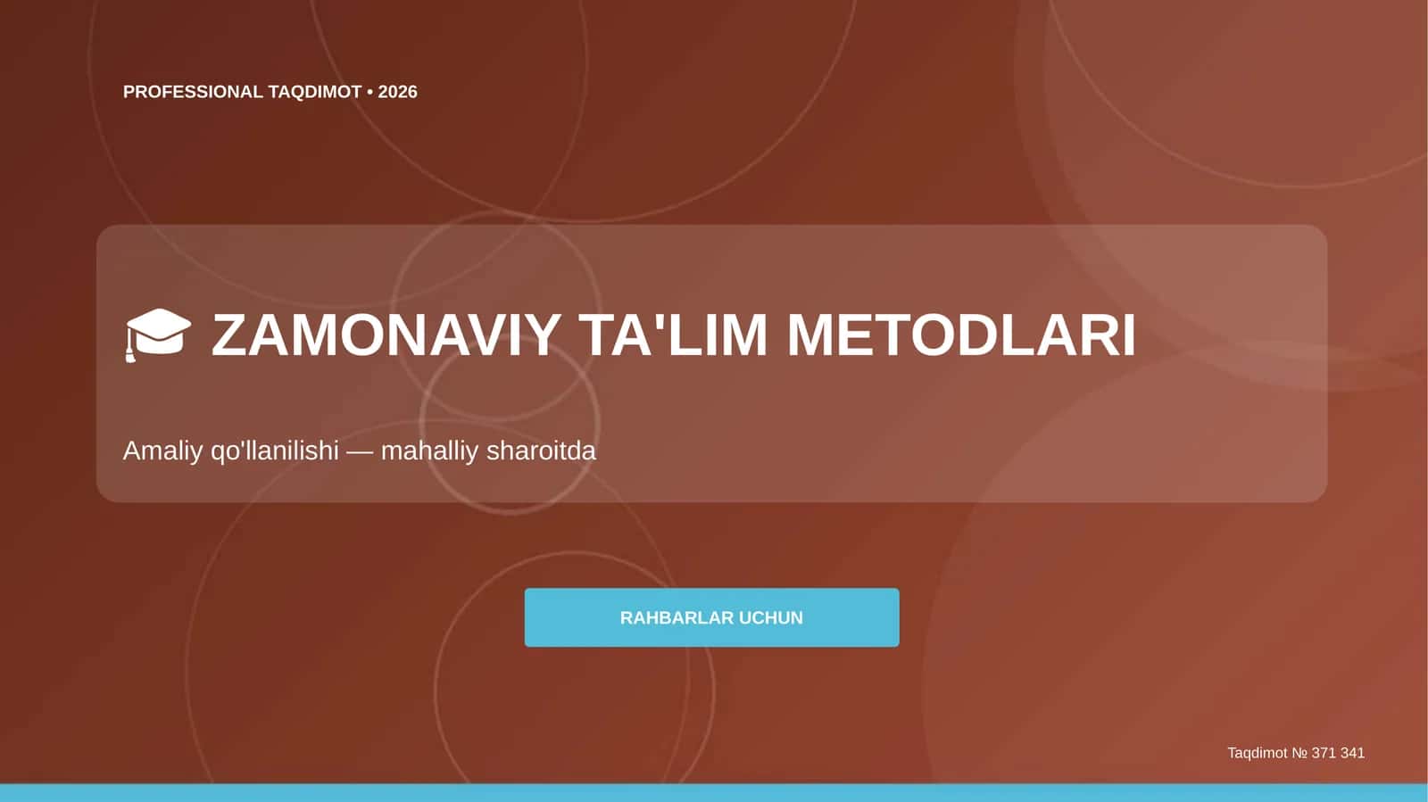 ZAMONAVIY TA'LIM METODLARI 1