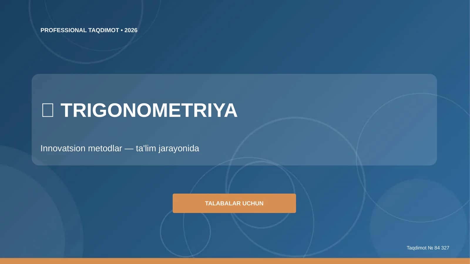 Trigonometriya: innovatsion metodlar (ta'lim jarayonida) 1