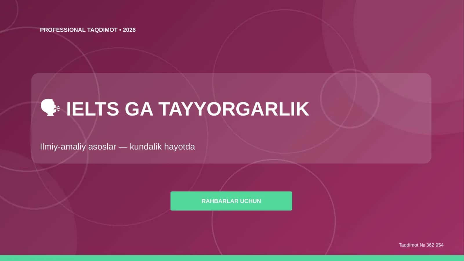 IELTS GA TAYYORGARLIK 1