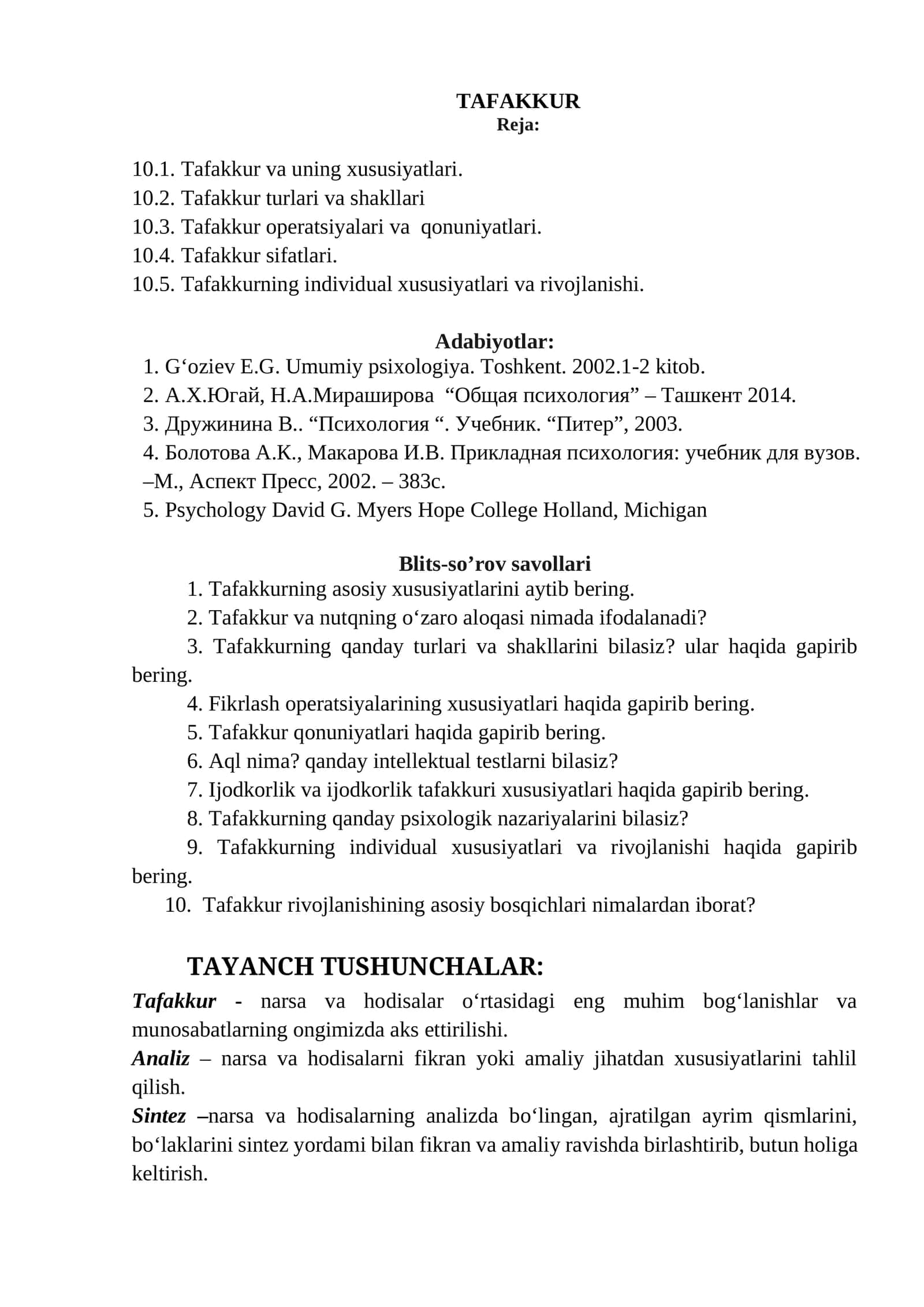 Tafakkur 1