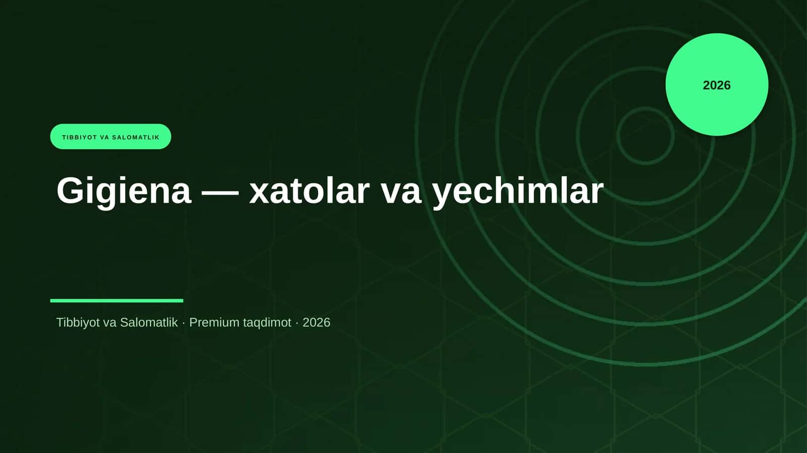 Gigiena — xatolar va yechimlar 1