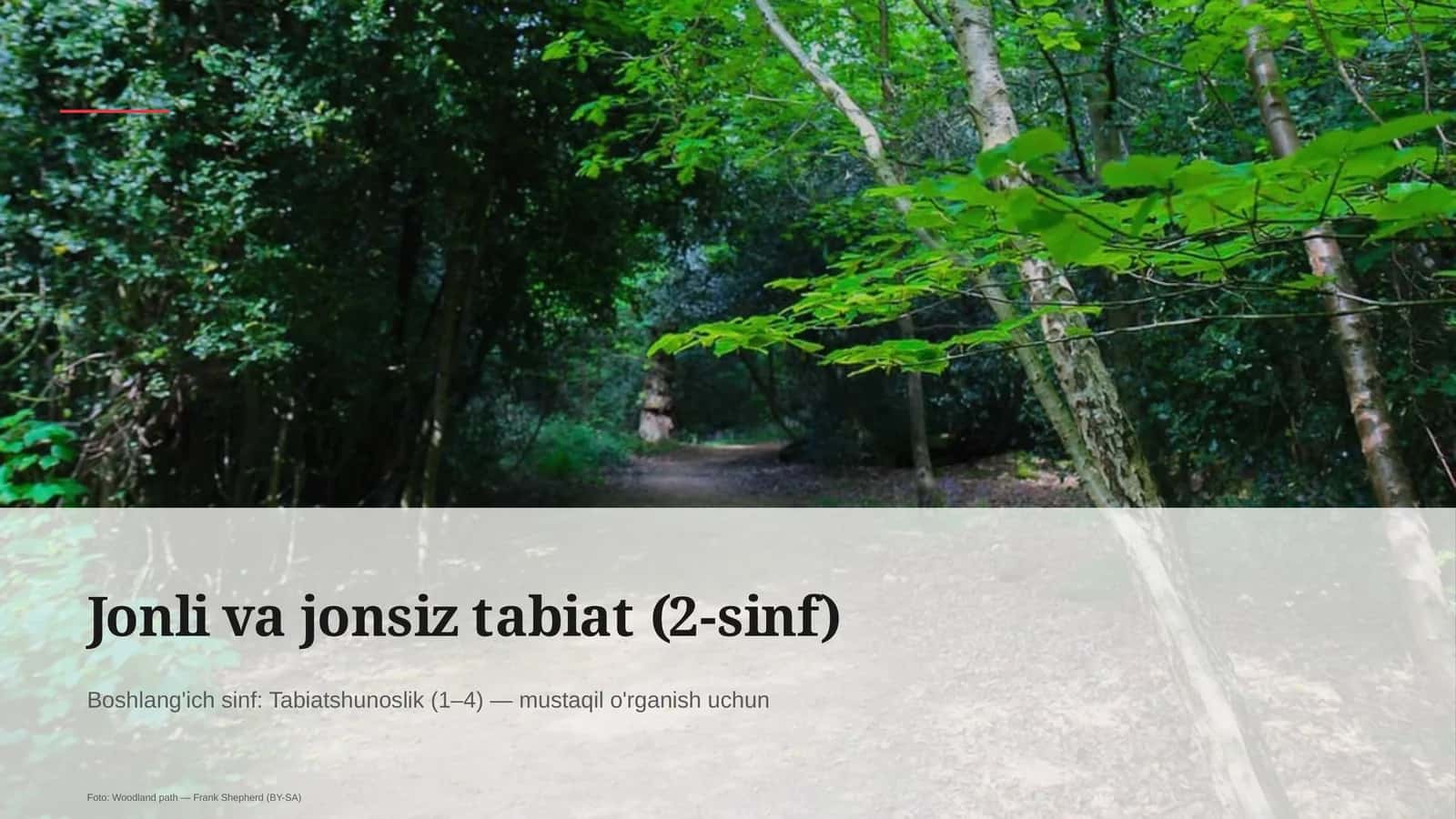 Jonli va jonsiz tabiat (2-sinf) 1