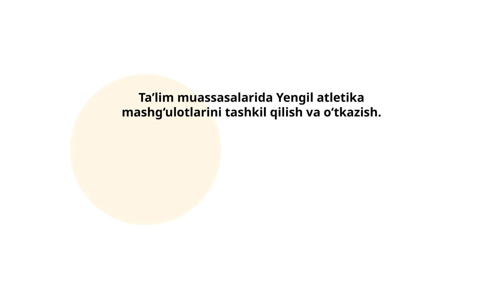 Yengil atletika mashg'ulotlari 1