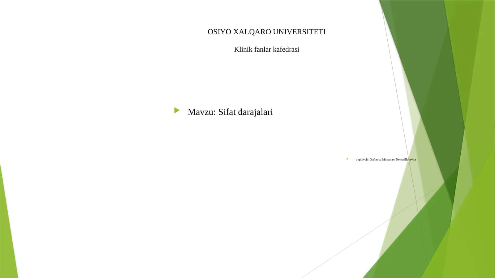 Sifat darajalari 1